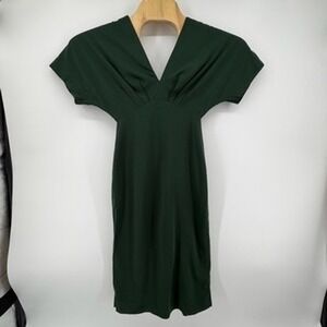 Banana Republic Butterfly Sleeve Mini Dress Hunter Green 00 Petite 759939-01-1